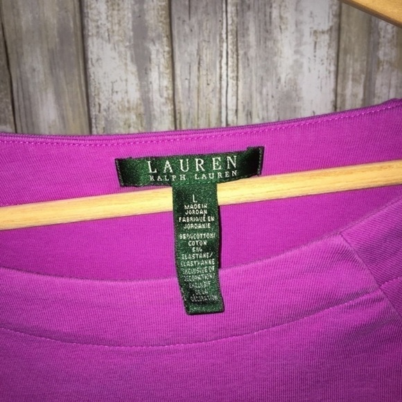 Lauren Ralph Lauren Purple Long Sleeve Blouse - Picture 4 of 4